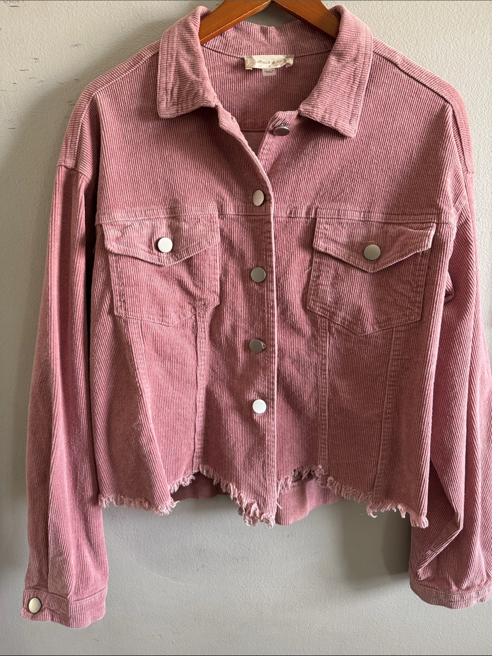 Altar'd State corduroy pink jacket size small